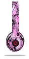 WraptorSkinz Skin Decal Wrap compatible with Beats Solo 2 and Solo 3 Wireless Headphones Scene Kid Sketches Pink (HEADPHONES NOT INCLUDED)