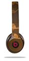 WraptorSkinz Skin Decal Wrap compatible with Beats Solo 2 and Solo 3 Wireless Headphones Bokeh Music Orange (HEADPHONES NOT INCLUDED)