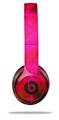 WraptorSkinz Skin Decal Wrap compatible with Beats Solo 2 and Solo 3 Wireless Headphones Cubic Shards Red (HEADPHONES NOT INCLUDED)