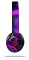 WraptorSkinz Skin Decal Wrap compatible with Beats Solo 2 and Solo 3 Wireless Headphones Liquid Metal Chrome Purple (HEADPHONES NOT INCLUDED)