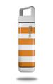 Skin Decal Wrap for Clean Bottle Square Titan Plastic 25oz Psycho Stripes Orange and White (BOTTLE NOT INCLUDED)