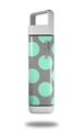 Skin Decal Wrap for Clean Bottle Square Titan Plastic 25oz Kearas Polka Dots Mint And Gray (BOTTLE NOT INCLUDED)