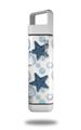 Skin Decal Wrap for Clean Bottle Square Titan Plastic 25oz Starfish and Sea Shells White (BOTTLE NOT INCLUDED)