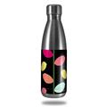 Skin Decal Wrap for RTIC Water Bottle 17oz Plain Leaves On Black (BOTTLE NOT INCLUDED)
