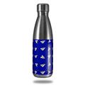 Skin Decal Wrap for RTIC Water Bottle 17oz Paper Planes Royal Blue (BOTTLE NOT INCLUDED)
