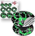 Decal Style Vinyl Skin Wrap 3 Pack for PopSockets SceneKid Green (POPSOCKET NOT INCLUDED)
