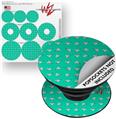 Decal Style Vinyl Skin Wrap 3 Pack for PopSockets Paper Planes Turquoise (POPSOCKET NOT INCLUDED)