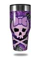 Skin Decal Wrap for Walmart Ozark Trail Tumblers 40oz Purple Girly Skull (TUMBLER NOT INCLUDED) by WraptorSkinz