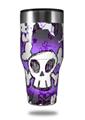 Skin Decal Wrap for Walmart Ozark Trail Tumblers 40oz Cartoon Skull Purple (TUMBLER NOT INCLUDED) by WraptorSkinz