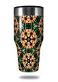 Skin Decal Wrap for Walmart Ozark Trail Tumblers 40oz Floral Pattern Orange (TUMBLER NOT INCLUDED) by WraptorSkinz