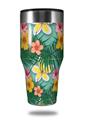 Skin Decal Wrap for Walmart Ozark Trail Tumblers 40oz Beach Flowers 02 Seafoam Green (TUMBLER NOT INCLUDED) by WraptorSkinz