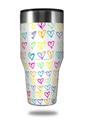 Skin Decal Wrap for Walmart Ozark Trail Tumblers 40oz Kearas Hearts White (TUMBLER NOT INCLUDED) by WraptorSkinz