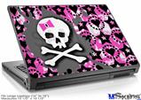 Laptop Skin (Large) - Pink Bow Skull