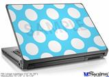 Laptop Skin (Large) - Kearas Polka Dots White And Blue
