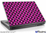 Laptop Skin (Large) - Skull Crossbones Checkerboard