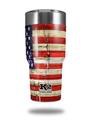 Skin Decal Wrap for K2 Element Tumbler 30oz - Painted Faded and Cracked USA American Flag (TUMBLER NOT INCLUDED) by WraptorSkinz