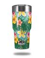 Skin Decal Wrap for K2 Element Tumbler 30oz - Beach Flowers 02 Seafoam Green (TUMBLER NOT INCLUDED) by WraptorSkinz