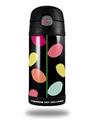 Skin Decal Wrap for Thermos Funtainer 12oz Bottle Plain Leaves On Black (BOTTLE NOT INCLUDED) by WraptorSkinz