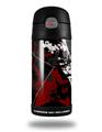 Skin Decal Wrap for Thermos Funtainer 12oz Bottle Baja 0003 Red Dark (BOTTLE NOT INCLUDED)