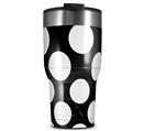 WraptorSkinz Skin Wrap compatible with 2017 and newer RTIC Tumblers 30oz Kearas Polka Dots White On Black (TUMBLER NOT INCLUDED)