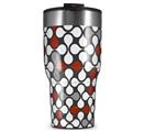 WraptorSkinz Skin Wrap compatible with 2017 and newer RTIC Tumblers 30oz Locknodes 05 Red Dark (TUMBLER NOT INCLUDED)