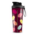 Skin Wrap Decal for IceShaker 2nd Gen 26oz Plain Leaves On Burgundy (SHAKER NOT INCLUDED)