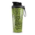 Skin Wrap Decal for IceShaker 2nd Gen 26oz Folder Doodles Sage Green (SHAKER NOT INCLUDED)