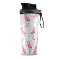 Skin Wrap Decal for IceShaker 2nd Gen 26oz Flamingos on White (SHAKER NOT INCLUDED)