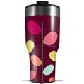 Skin Wrap Decal for 2017 RTIC Tumblers 40oz Plain Leaves On Burgundy (TUMBLER NOT INCLUDED)