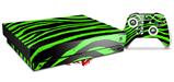 Skin Wrap for XBOX One X Console and Controller Zebra Green