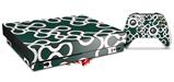 Skin Wrap for XBOX One X Console and Controller Locknodes 03 Hunter Green