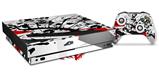 Skin Wrap for XBOX One X Console and Controller Baja 0018 Red