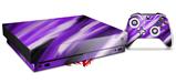 Skin Wrap for XBOX One X Console and Controller Paint Blend Purple