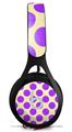 WraptorSkinz Skin Decal Wrap compatible with Beats EP Headphones Kearas Polka Dots Purple On Cream Skin Only HEADPHONES NOT INCLUDED