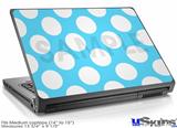 Laptop Skin (Medium) - Kearas Polka Dots White And Blue