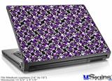 Laptop Skin (Medium) - Splatter Girly Skull Purple