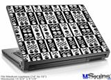 Laptop Skin (Medium) - Skull And Crossbones Pattern Bw