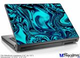 Laptop Skin (Medium) - Liquid Metal Chrome Neon Blue