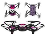 Skin Decal Wrap 2 Pack for DJI Ryze Tello Drone Pink Diamond Skull DRONE NOT INCLUDED