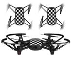 Skin Decal Wrap 2 Pack for DJI Ryze Tello Drone Checkers White DRONE NOT INCLUDED