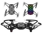 Skin Decal Wrap 2 Pack for DJI Ryze Tello Drone Skull And Crossbones Pattern Bw DRONE NOT INCLUDED