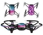 Skin Decal Wrap 2 Pack compatible with DJI Ryze Tello Drone Dynamic Pink Galaxy DRONE NOT INCLUDED