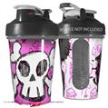 Decal Style Skin Wrap works with Blender Bottle 20oz Cartoon Skull Pink (BOTTLE NOT INCLUDED)