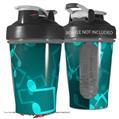 Decal Style Skin Wrap works with Blender Bottle 20oz Bokeh Music Neon Teal (BOTTLE NOT INCLUDED)