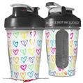 Decal Style Skin Wrap works with Blender Bottle 20oz Kearas Hearts White (BOTTLE NOT INCLUDED)