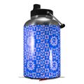Skin Decal Wrap for 2017 RTIC One Gallon Jug Gothic Punk Pattern Blue (Jug NOT INCLUDED) by WraptorSkinz