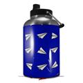 Skin Decal Wrap for 2017 RTIC One Gallon Jug Paper Planes Royal Blue (Jug NOT INCLUDED) by WraptorSkinz