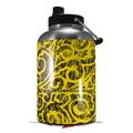 Skin Decal Wrap for 2017 RTIC One Gallon Jug Folder Doodles Yellow (Jug NOT INCLUDED) by WraptorSkinz