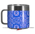 Skin Decal Wrap for Yeti Coffee Mug 14oz Gothic Punk Pattern Blue - 14 oz CUP NOT INCLUDED by WraptorSkinz