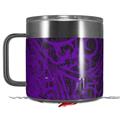 Skin Decal Wrap for Yeti Coffee Mug 14oz Folder Doodles Purple - 14 oz CUP NOT INCLUDED by WraptorSkinz